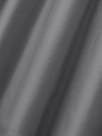 Lenzuolo con angoli topper in raso di cotone Comfort, Grigio scuro, Larg. 90 x Lung. 200 cm, Alt. 15 cm