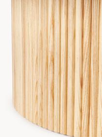 Mesa de centro redonda de madera Nele, Tablero de fibras de densidad media (MDF) chapado en madera de fresno, Madera, Ø 85 cm x Al 33 cm