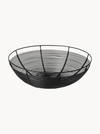 Cesta Nina, Metal pintado, Negro, Ø 30 x Al 10 cm