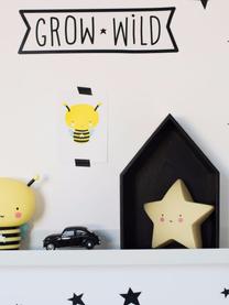 Petite décoration lumineuse LED avec minuterie Star, Plastique, Jaune, noir, rose, larg. 14 x haut. 14 cm