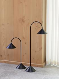 Prenosná exteriérová stolová LED lampa Grasp, Matná čierna, Š 30 x V 47 cm