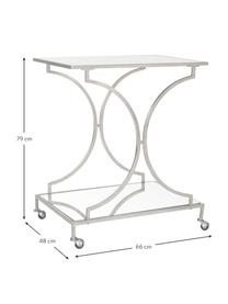 Wózek barowy z metalu  Caleb, Stelaż: żeliwo, Odcienie srebrnego, S 66 x W 79 cm