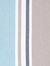 Gestreepte kussenhoes Linea in blauw/beige, 100% katoen, Multicolour, 30 x 50 cm