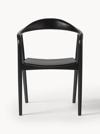 Dřevěná židle s područkami Angelina, Jasanové dřevo lakované, certifikace FSC
Překližka lakovaná, certifikace FSC, Černá, Š 57 cm, V 80 cm