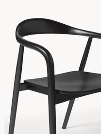 Dřevěná židle s područkami Angelina, Jasanové dřevo lakované, certifikace FSC
Překližka lakovaná, certifikace FSC, Černá, Š 57 cm, V 80 cm