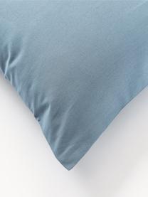 Taie d'oreiller en percale de coton Elsie, Gris-bleu, larg. 50 x long. 70 cm