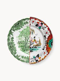 Assiettes plates artisanales Hybrid, 2 pièces, Porcelaine Fine Bone China, Multicolore, Ø 28 cm