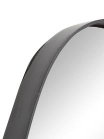 Ovale wandspiegel Codoll met zwarte metalen lijst, Frame: gelakt metaal, Lijst: zwart. Spiegelvlak: spiegelglas, 39 x 95 cm