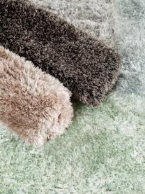 Tapis rond shaggy gris poils longs Lea, Gris