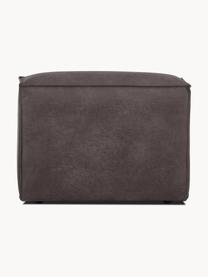 Middelste module Lennon van gerecycled leer, Bekleding: gerecycled leer (70% leer, Frame: massief hout, multiplex, Poten: kunststof Dit product is , Leer taupe, B 89 x D 119 cm