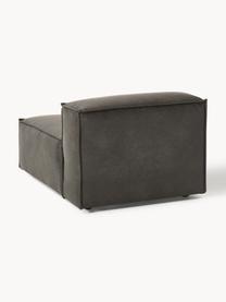 Middelste module Lennon van gerecycled leer, Bekleding: gerecycled leer (70% leer, Frame: massief hout, multiplex, Poten: kunststof Dit product is , Leer taupe, B 89 x D 119 cm