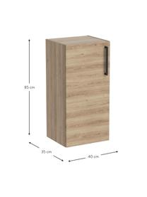 Wisząca szafka łazienkowa Orna, Brązowy, o wyglądzie drewna, S 42 x W 85 cm