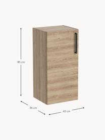 Mueble de baño de pared Orna, 42 cm, Marrón look madera, An 42 x Al 85 cm