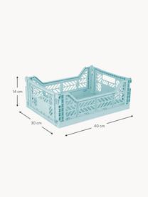 Caisson de rangement pliable Midi, larg. 40 cm, Plastique, Bleu ciel, larg. 40 x prof. 30 cm