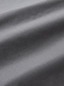 Drap plat en percale de coton Elsie, Anthracite, larg. 240 x long. 280 cm
