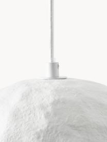 Hanglamp Selin van beton, Lampenkap: beton, Baldakijn: metaal, Wit, Ø 35 x H 30 cm