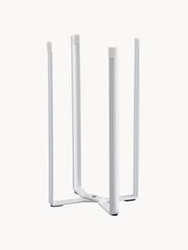 Support de cuisine multifonctionnel en métal Tower, pliable, Acier enduit, silicone, Blanc, mat, larg. 12 x haut. 27 cm