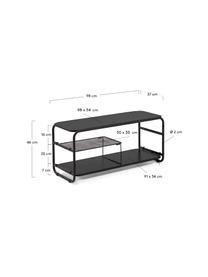 Szafka RTV z metalu Academy, Melamina, metal, Czarny, S 98 x W 46 cm