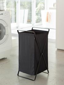 Wasmand Tower, Frame: gelakt staal, Zwart, B 36 x H 64 cm