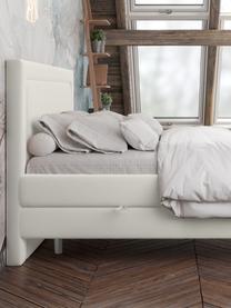 Sametová boxspring postel  s úložným prostorem Joy, Béžová, 140 x 200 cm, stupeň tvrdosti H2