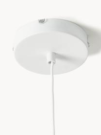 Lampa wisząca z włókna naturalnego Milani, Stelaż: metal malowany proszkowo, Beżowy, biały, Ø 45 x W 150 cm