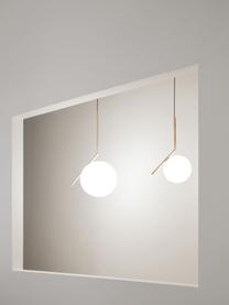 Lámpara de techo soplada IC Lights, 70 cm, Pantalla: vidrio, Estructura: acero recubierto, Cable: plástico, Dorado mate, blanco, An 36 x Al 70 cm