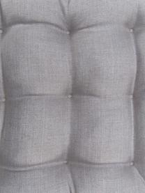 Stoelkussen Camille in grijs met franjes, Bekleding: 60% polyester, 25% katoen, Grijs, B 40 x L 40 cm