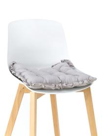 Poduszka siedziska na krzesło z falbanką Camille, Szary, S 40 x D 40 cm