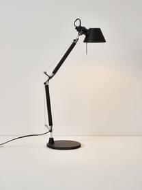 Verstellbare Schreibtischlampe Tolomeo Micro, Schwarz, B 45 x H 37 - 73 cm