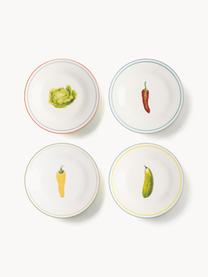 Frühstücksteller Vegetable aus Fine Bone China, 4er-Set, Fine Bone China, Bunt, Ø 21 cm