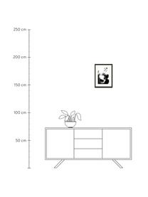 Gerahmter Digitaldruck Fashion, Bild: Digitaldruck auf Papier, , Rahmen: Holz, lackiert, Front: Plexiglas, Schwarz, Weiß, B 33 x H 43 cm