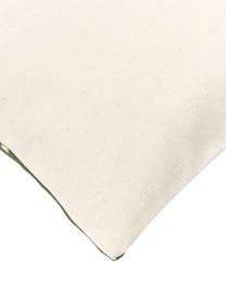 Funda de cojín Ausel, estilo boho, 100% algodón, Blanco crema, verde oliva, An 30 x L 50 cm
