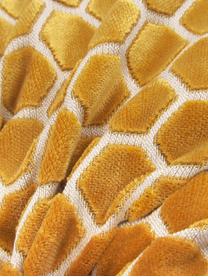 Kissen Monty mit grafischem Strukturmuster, mit Inlett, Bezug: 72% Viskose, 23% Polyeste, Gelb, Weiß, 45 x 45 cm