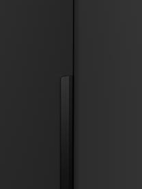 Narożna szafa modułowa Leon, 115 cm, Korpus: płyta wiórowa pokryta mel, Czarny, S 115 x W 200 cm, moduł narożny