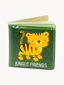 Badebuch Jungle Friends, Kunststoff, Schaumstoff, wasserdicht, Dunkelgrün, Mehrfarbig, B 12 x H 12 cm