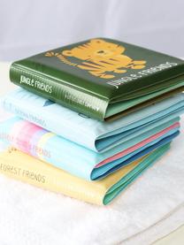 Livre de bain Jungle Friends, Plastique, mousse, étanche, Vert foncé, multicolore, larg. 12 x haut. 12 cm