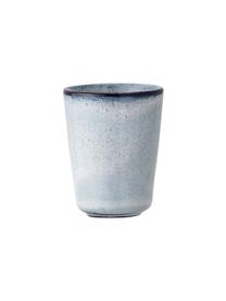 Soporte de huevo artesanales de gres Sandrine, 2 uds., Gres, Tonos azules, Ø 5 x Al 7 cm