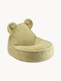 Pouf per bambini in teddy Bear, Teddy verde chiaro, Larg. 60 x Prof. 70 cm