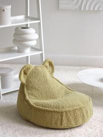 Pouf en peluche pour enfant Bear, Peluche vert clair, larg. 60 x prof. 70 cm