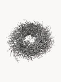 Couronne de Noël Simple, Ø 40 cm, Plastique, métal, enduit, Gris, Ø 40 x haut. 15 cm