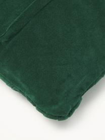 Funda de cojín de terciopelo texturizada Sina, Terciopelo (100% algodón), Verde oscuro, An 45 x L 45 cm