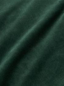 Copricuscino in velluto con motivo strutturato Sina, Velluto (100% cotone), Verde scuro, Larg. 45 x Lung. 45 cm