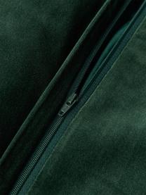 Copricuscino in velluto con motivo strutturato Sina, Velluto (100% cotone), Verde scuro, Larg. 45 x Lung. 45 cm