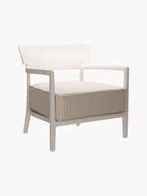 Sillón para exterior Cara, Tapizado: tejido Alta resistencia a, Estructura: policarbonato, Tejido beige, blanco, beige claro, An 68 x F 67 cm