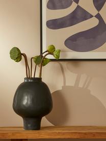 Vaso di design in ceramica fatto a mano Saki, alt. 32 cm, Ceramica, Nero, Ø 25 x Alt. 32 cm