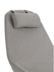 Fauteuil à bascule gris Jolene, Tissu gris, larg. 66 x prof. 102 cm