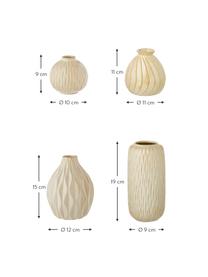 Vase en porcelaine Zalina, 4 élém., Porcelaine, Crème, beige, Lot de différentes tailles