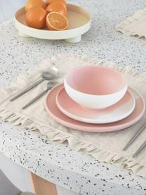 Linnen placemats Juniana in beige, 2 stuks, 50% linnen, 50% katoen, Beige, B 50 x L 35 cm