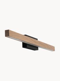 Aplique LED de roble Aqua Viva, Pantalla: madera de roble aceitada , Negro, madera clara, An 60 x Al 8 cm