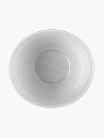 Cuencos artesanales Manor, 4 uds., Gres, Gris claro con borde beige, Ø 14 x Al 10 cm